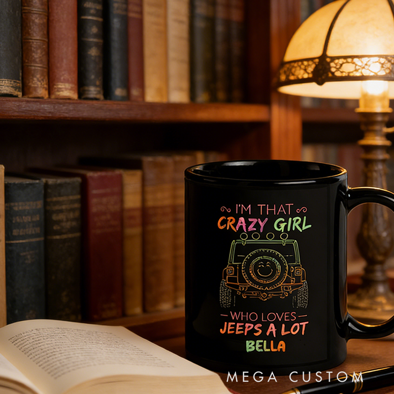 Personalized Colorful Off-Road Lover Mug Custom Name Gift for Racing Girls and Adventure Queens