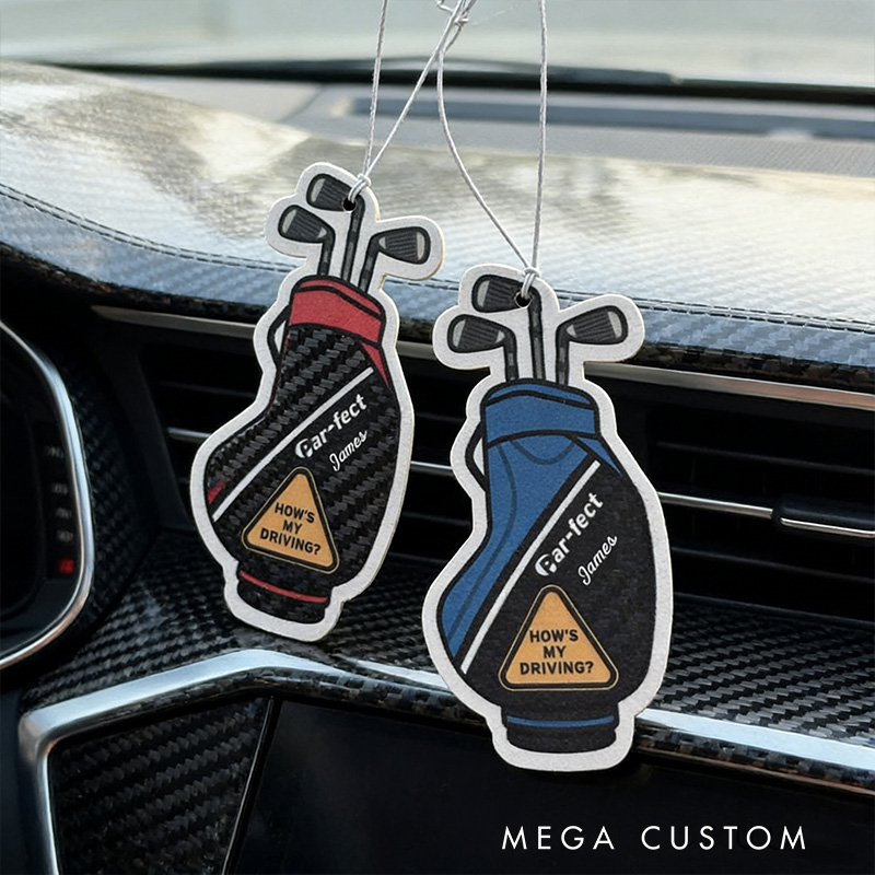 Personalized Golf Air Freshener Novelty Gift for Golfers Car Scent Gift for Golf Lovers