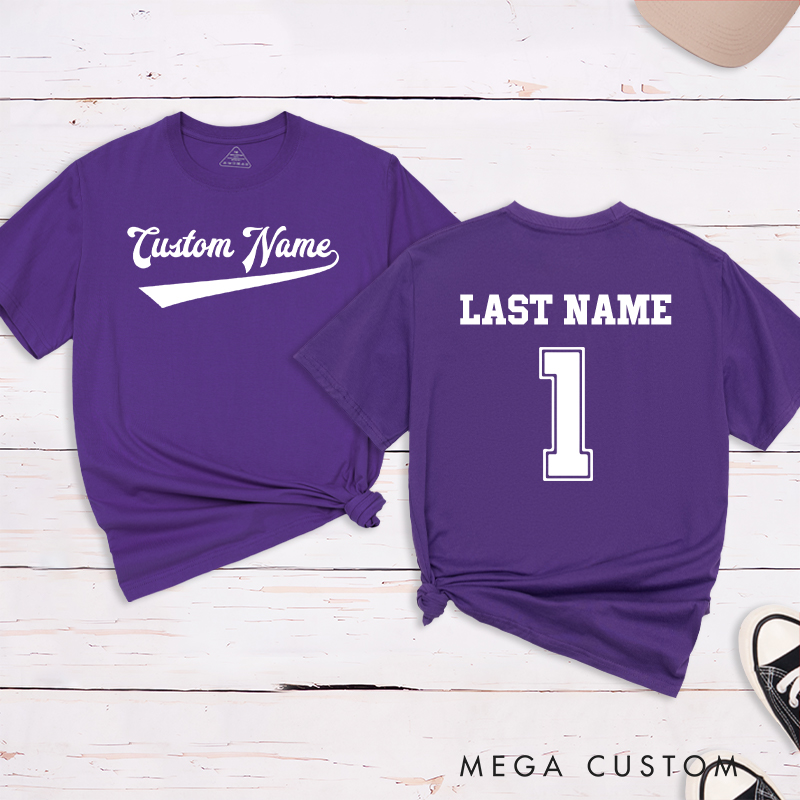 Personalized Sports T-Shirt with Custom Name and Number Design