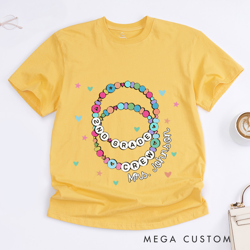 Personalized Teacher T-Shirt Teacher Crew Design Appreciation Gift for Teachers