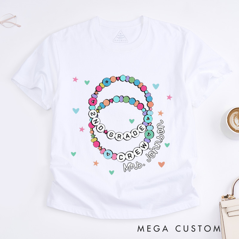 Personalized Teacher T-Shirt Teacher Crew Design Appreciation Gift for Teachers