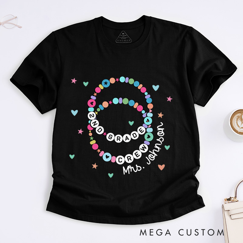 Personalized Teacher T-Shirt Teacher Crew Design Appreciation Gift for Teachers