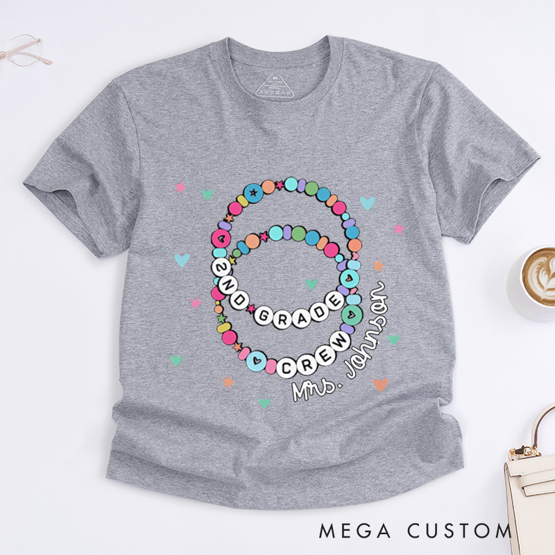 Personalized Teacher T-Shirt Teacher Crew Design Appreciation Gift for Teachers