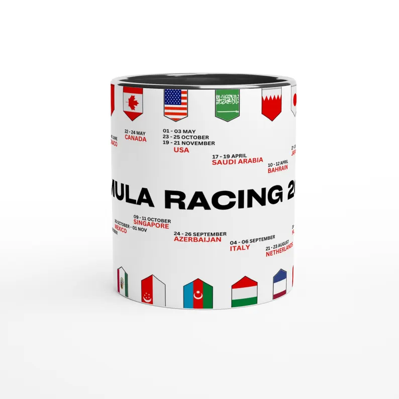 Personalized 2026 Formula Racing Calendar Mug Race Car Fan Gift Racing Lover Gift Xmas Gift New Near Gift