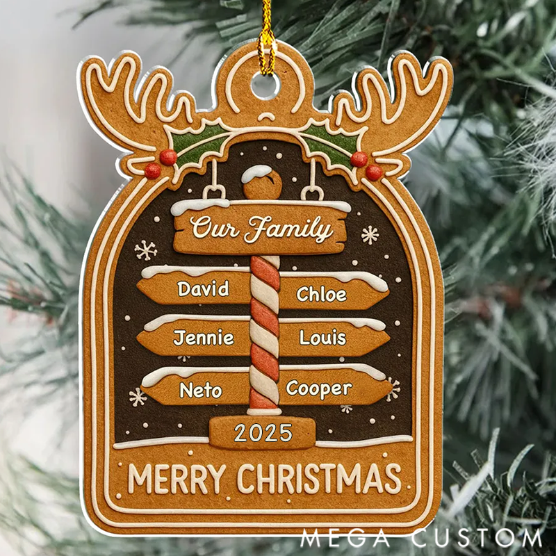 Personalized Family Christmas Ornament with Customizable Names