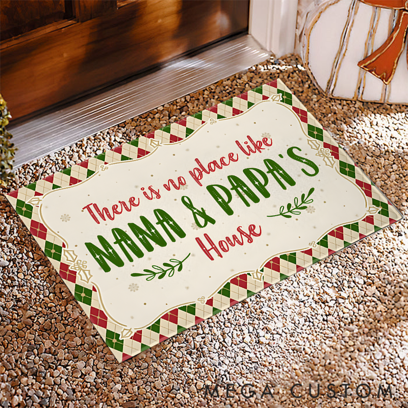  Personalized There is No Place Like Nana & Papa's House Doormat