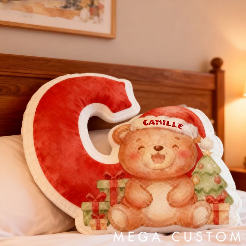 Personalized Christmas Cute Letters Shaped Pillow Graphic 3D Print