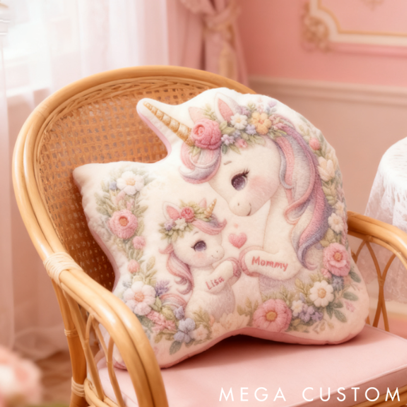 Personalized Unicorn Pillow Capture Precious Family Moments with this Unique Keepsake Gift 3D Printed Design