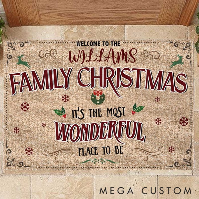 Personalized Familly Christmas Doormat Gift Ideas for Christmas