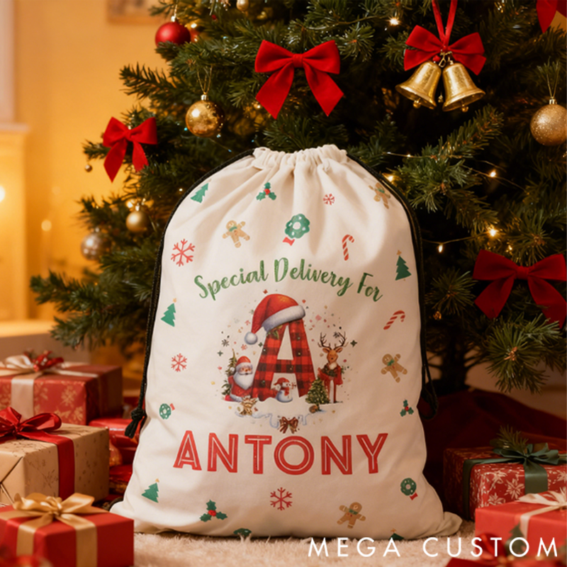 Personalized Custom Name Christmas Santa Sack Christmas Gift for Family