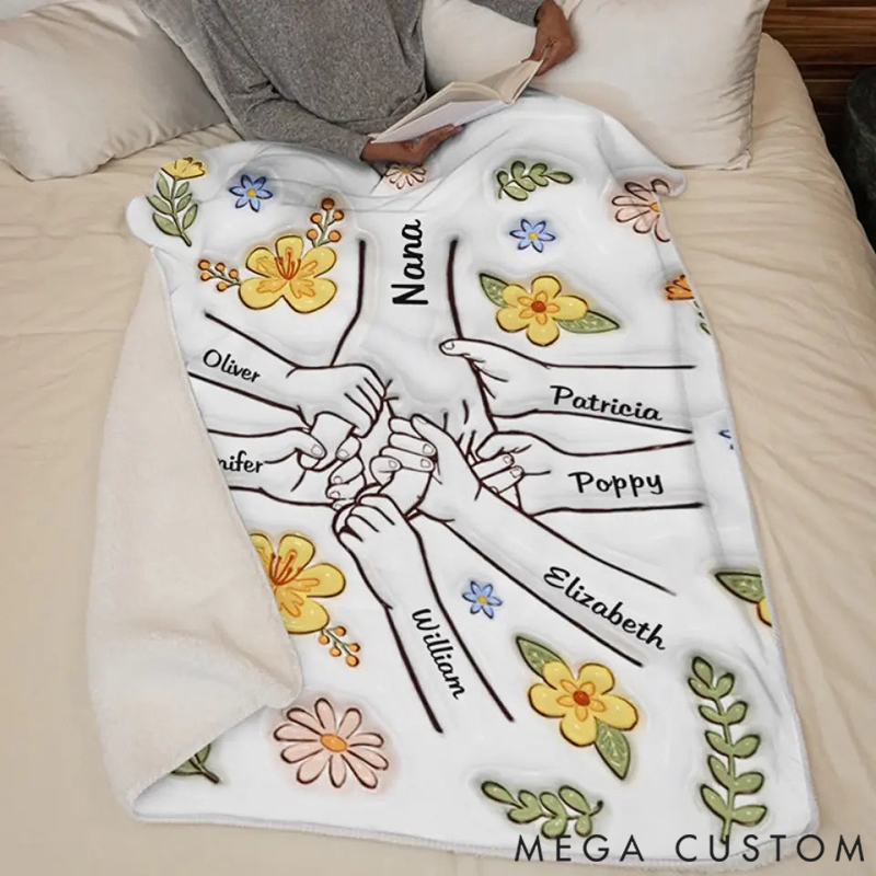 Personalized We Love You Mum Printed Blanket Mother's Day Gift for Mom Grandma