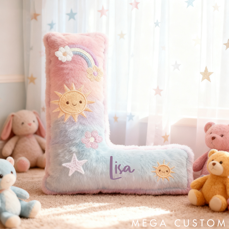 Personalized Happy Sun Pillow Gift for Family Members 3D Printed Design