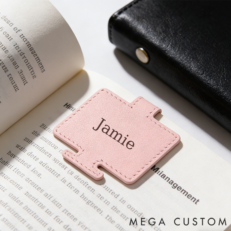 Personalized Leather Bookmarks Computer-Shaped Bookmarks Custom Engraved Name Bookmarks