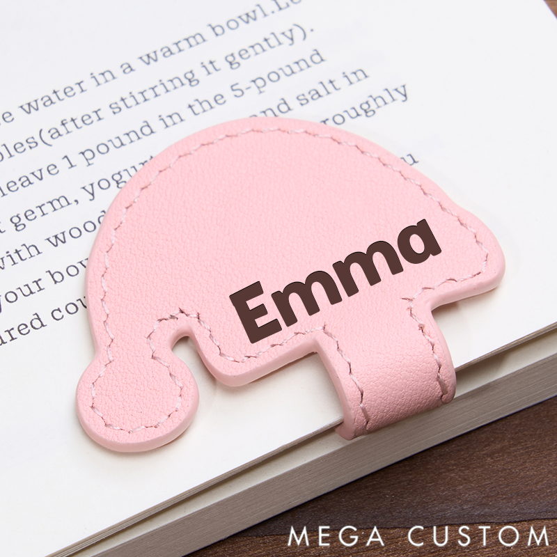 Personalized Leather Bookmark Santa Hat Bookmark Custom Engraved Bookmark Christmas Gift
