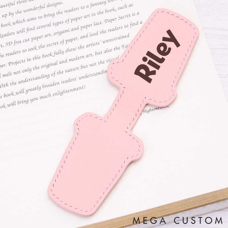Personalized Leather Bookmark Coffee Mug Bookmark Custom Engraved Bookmark