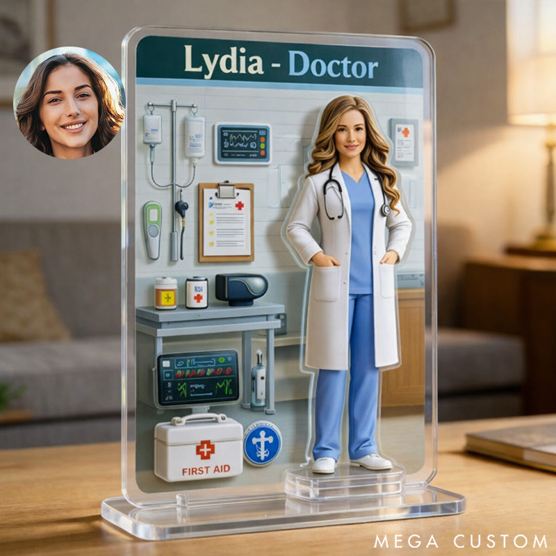 Personalized Doctor Theme Acrylic Decor Custom Photo the Perfect Gift for Doctors