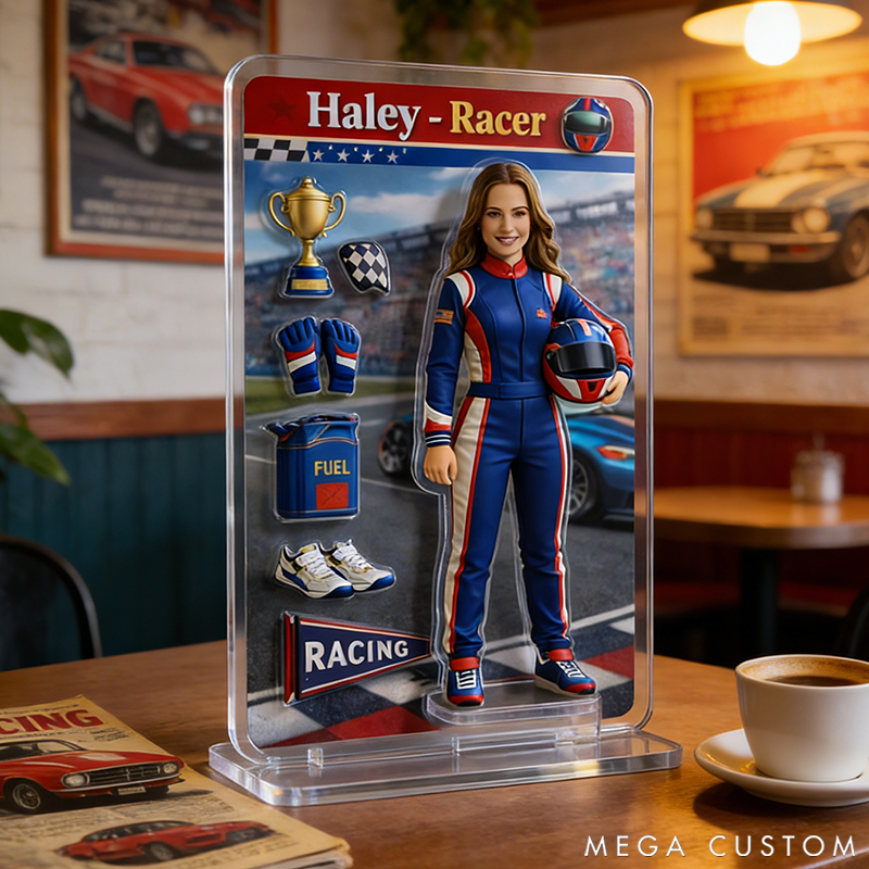 Personalized Race Theme Acrylic Decor Custom Photo the Perfect Gift for Racing Fans