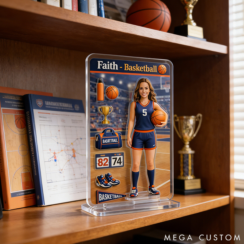 Personalized Basketball Theme Acrylic Decor Custom Photo the Perfect Gift for Basketball Fans
