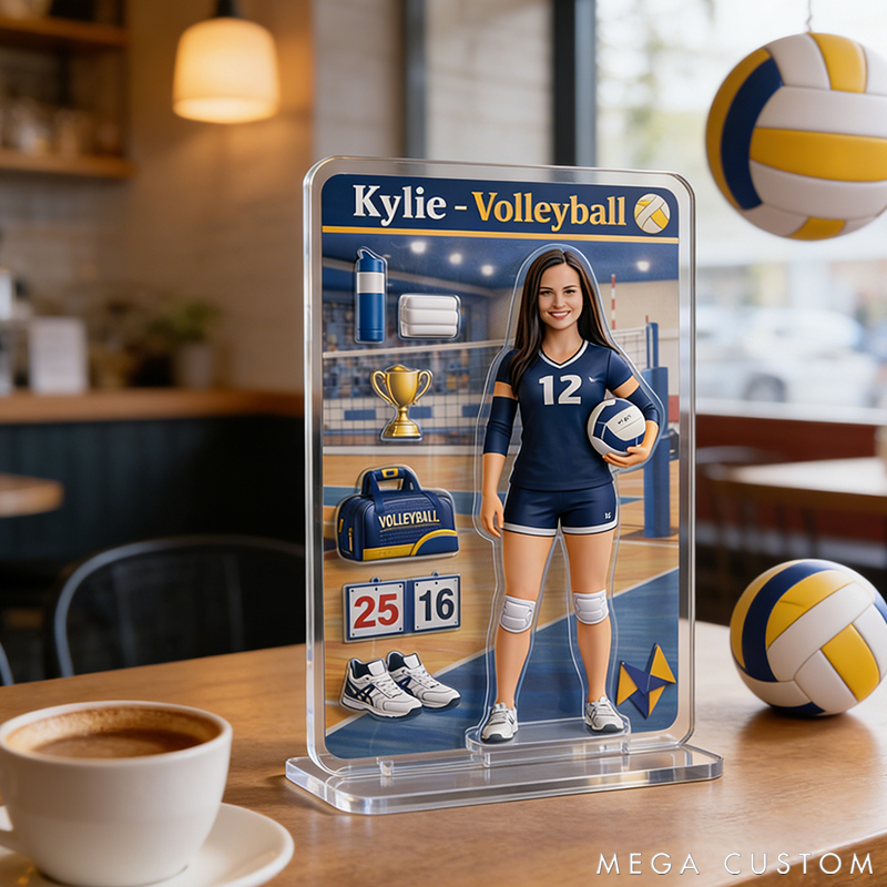 Personalized Volleyball Theme Acrylic Decor Custom Photo the Perfect Gift for Volleyball Fans