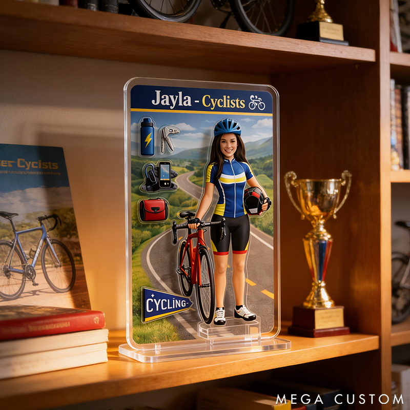 Personalized Cycling Theme Acrylic Decor Custom Photo Gifts the Perfect Present for Cycling Lovers