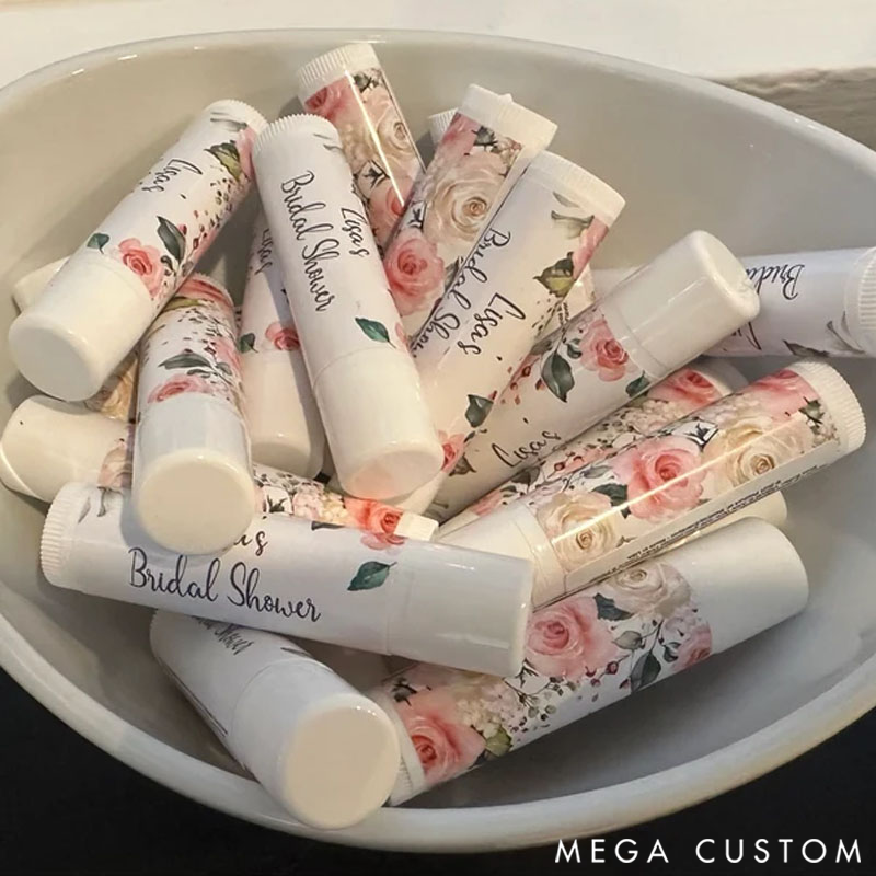 Personalized Wedding Lip Balm Favors Perfect Wedding Favors and Bridal Shower Gifts
