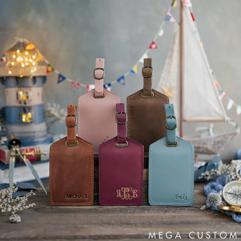 Personalized Luggage Tags Leather Luggage Tags Travel Gift Luggage Tags Wedding