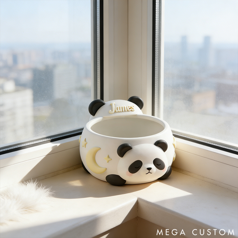 Personalized Adorable Panda Flower Pots Kawaii Animal Plant Pots for 3D Printing