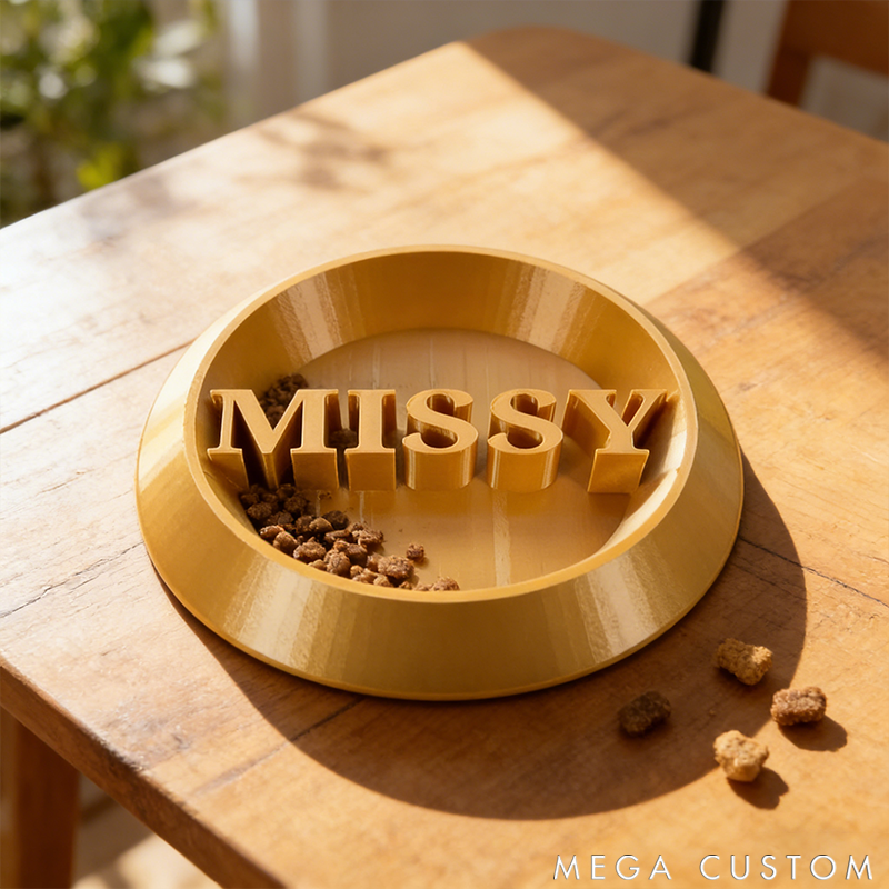 Personalized Custom Pet Bowl for Cats and Dogs with Customizable Text