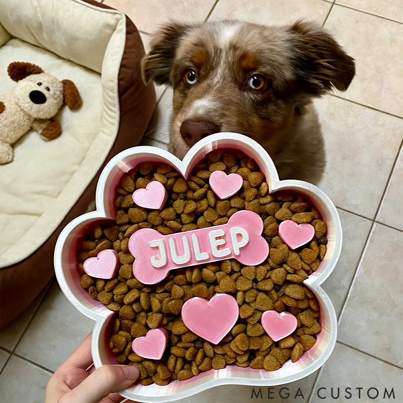 Personalized Pet Bowl for Dogs and Cats Unique Design for Your Beloved Furry Friend
