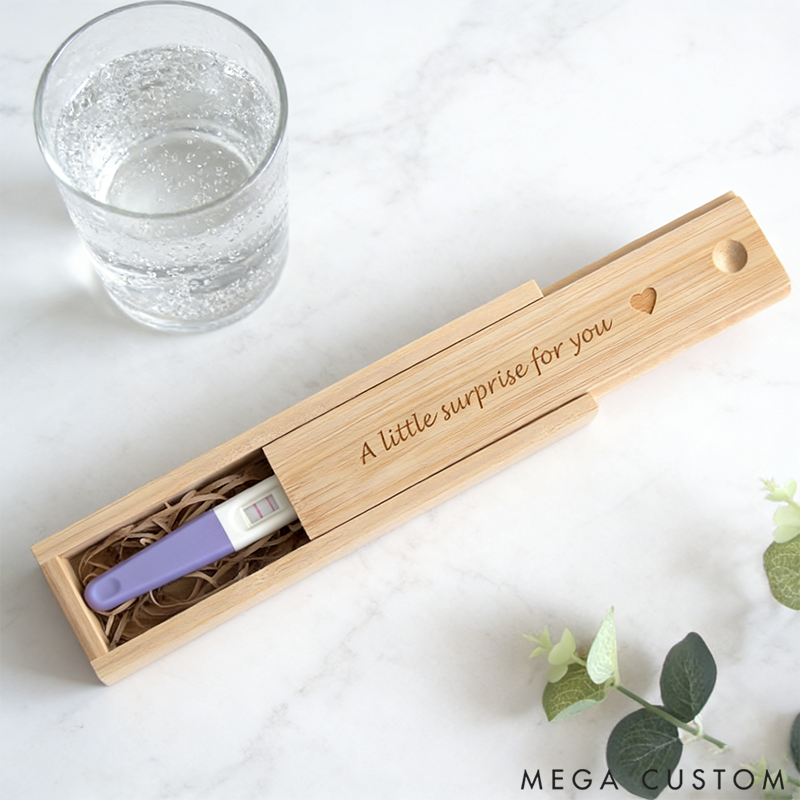 Personalized Pregnancy Test Kit Expectant Parents' Wooden Keepsake Box Cherish Memories