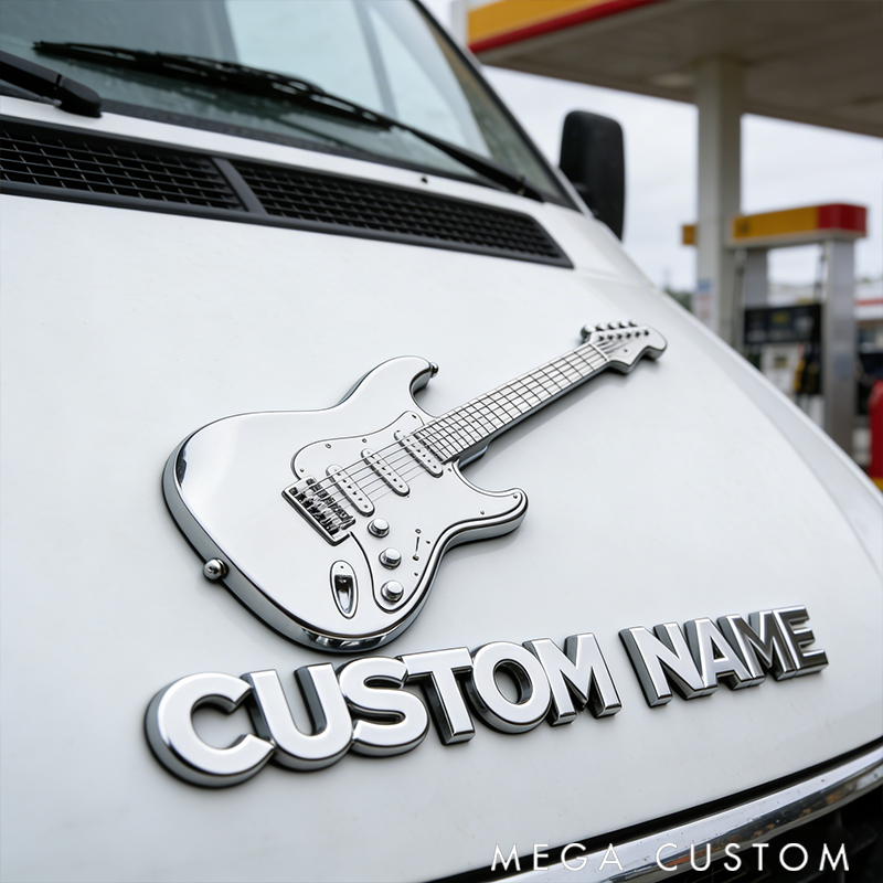 Personalized Car Badge Featuring Unique Musical Design for Enthusiasts and Collectors
