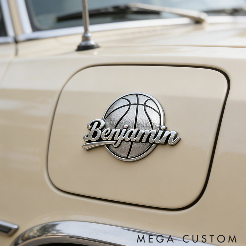 Personalized Car Badge Showcases Athletic Passion Perfect for Every Beloved Vehicle