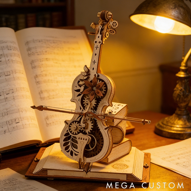 Violin Music Box DIY 3D Puzzle Wooden Music Box Unique Gift Special Souvenir