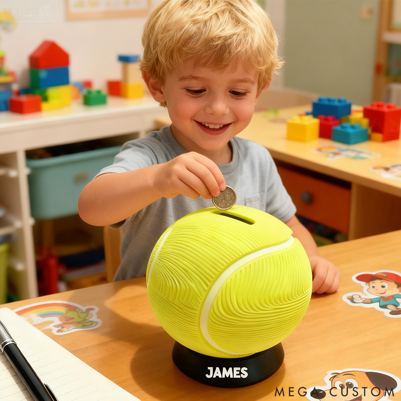 Personalized Golf Ball Piggy Bank Birthday Gift for Sports Fans and Golf Lovers