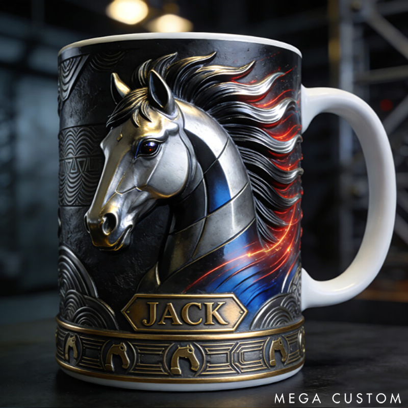 Personalized Horse Head Themed Mug