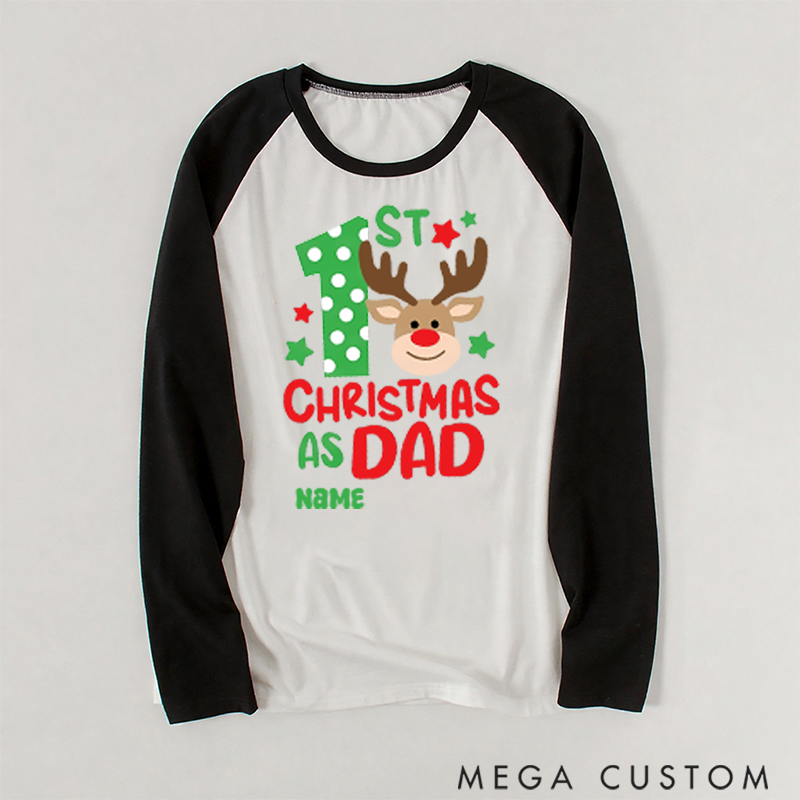 Personalized First Christmas as a Mom Dad Pajamas for Families