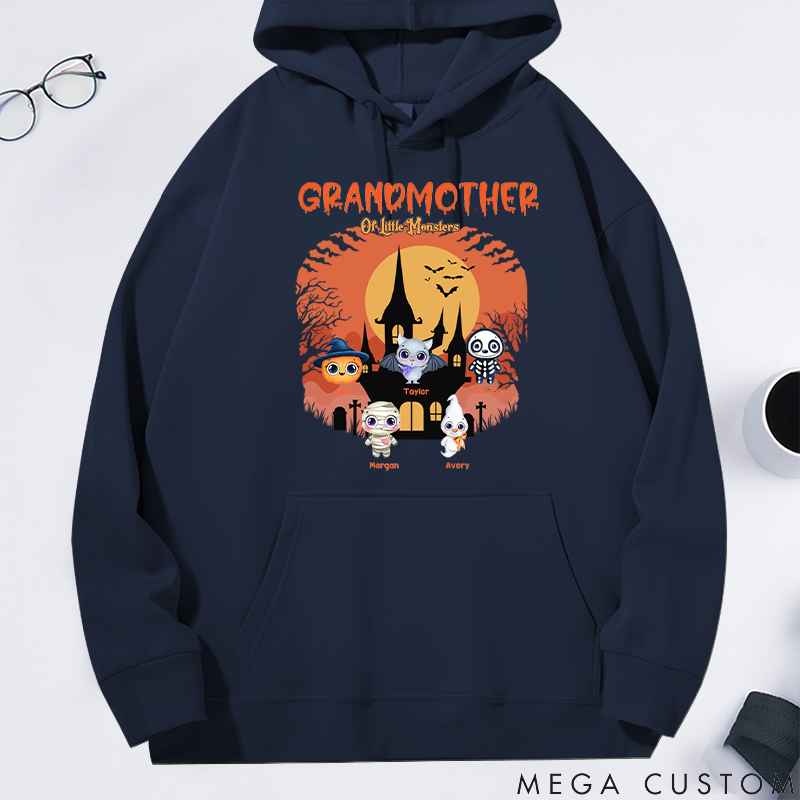 Personalized Grandma of little Monsters Classic Hoodie Halloween Gift Gift for Grandma