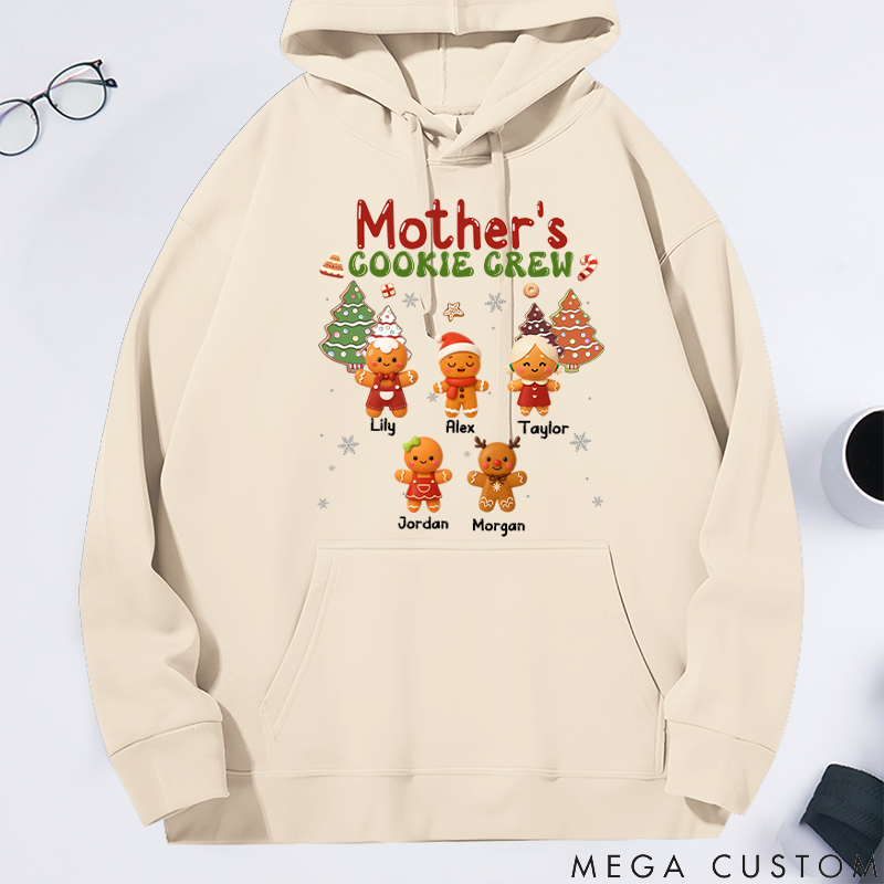 Personalized Mother's Cookie Crew Classic Hoodie Gifts for Mom Grandma 