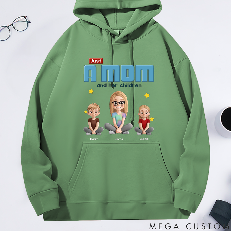 Personalized Just a Mom and His Child Gift for Mom Classic Hoodie Gift for Mom Grandma