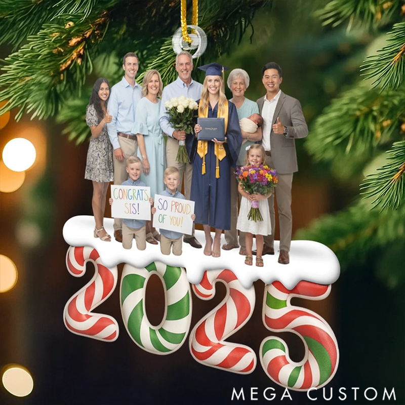 Personalized Our Kind of Merry Photo Acrylic Christmas  Ornament Gifts for Mom Dad