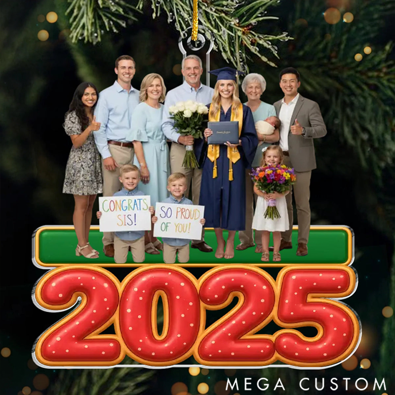 Personalized Season of Our Love Photo Acrylic Christmas  Ornament Gifts for Mom Dad