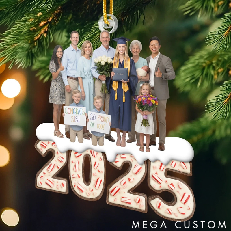 Personalized all We Need is Us Photo Acrylic Christmas  Ornament Gifts for Mom Dad