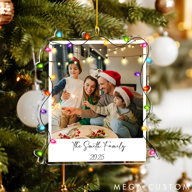 Personalized Family Photo Keepsake Big Family Ornament Picture Ornament