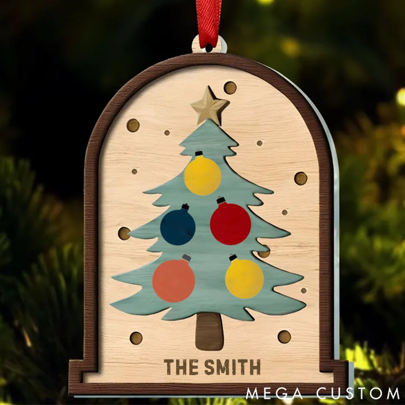 Personalized Family Christmas Tree Acrylic Ornament Gifts for Family