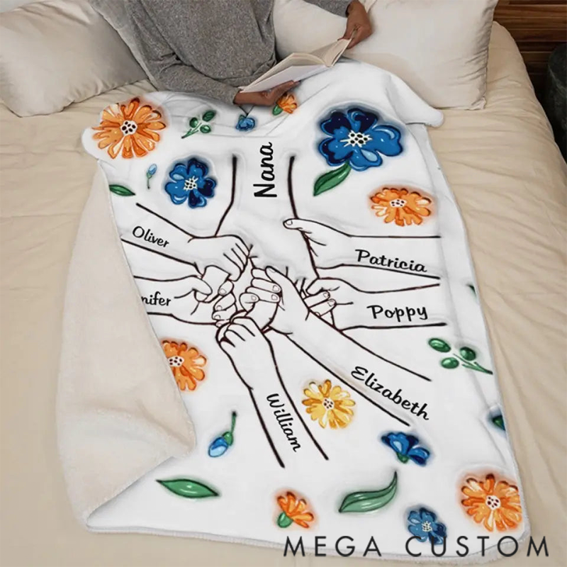 Personalized Mom You are My Hero Printed Blanket Mother's Day Gift for Mom Grandma