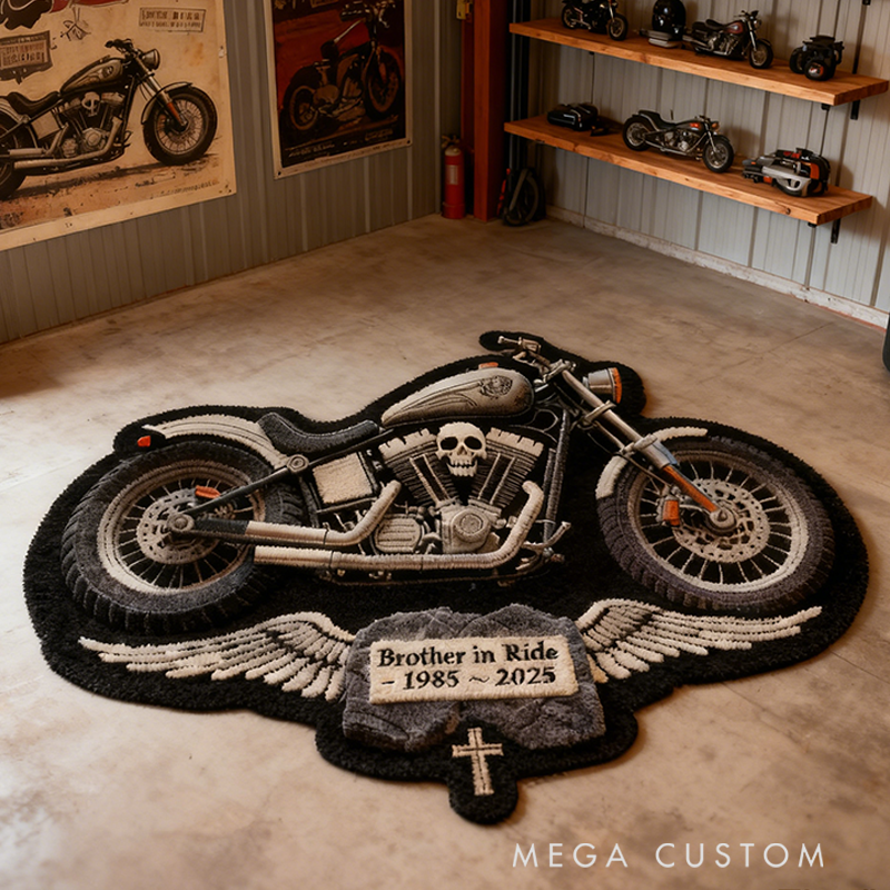Personalized Commemorative Riders Rug with Custom Name and Number Design for Bikers and Motorcycle Fans