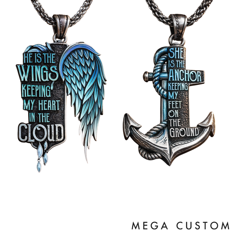 Personalized Vintage Matching Necklaces Custom Message Express Love Romantic Holiday Gift for Couples