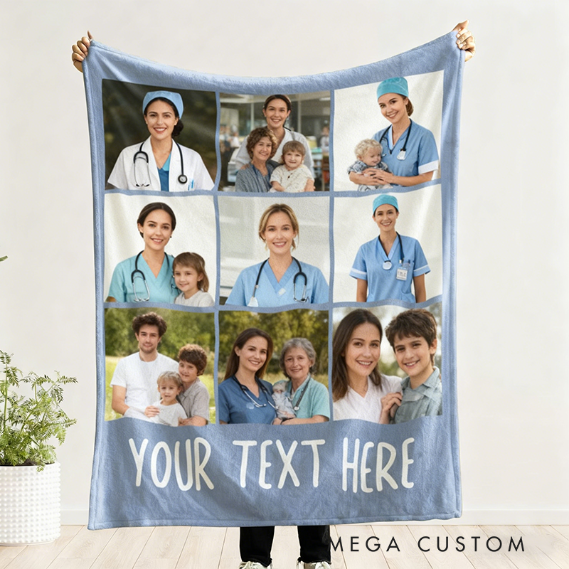 Personalized  Custom Name and Photo Blanket Appreciation Gift
