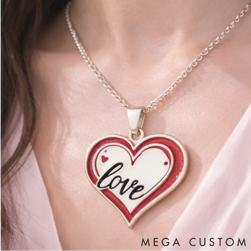 Personalized Sweetheart Love Necklace Custom Name Romantic Holiday Gift for Her