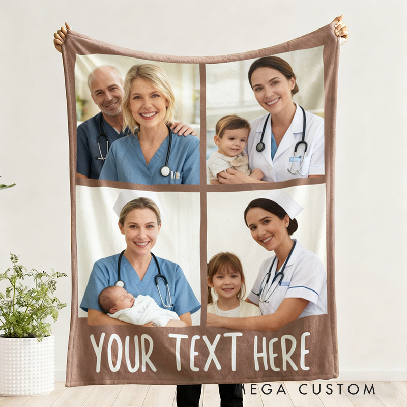 Personalized  Custom Name and Photo Blanket Appreciation Gift